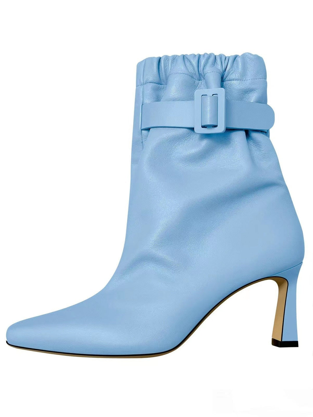 Adriana | Botins de Pele Mulher Salto Alto Fivela Slouchy