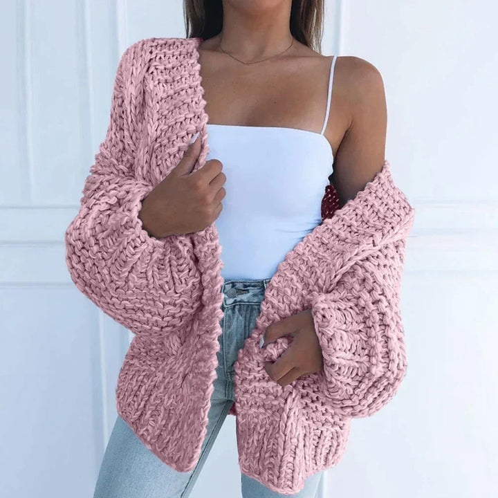 Adriana | Casaco de Malha Chunky Mulher Oversize Aberto