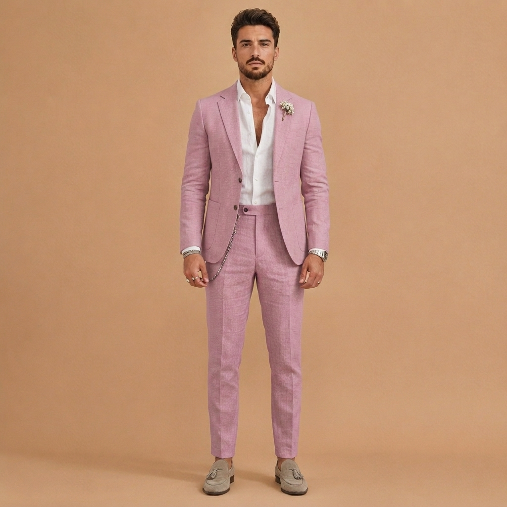 Afonso | Fato de Linho Duas Peças Homem Corte Slim Fit