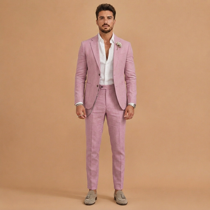 Afonso | Fato de Linho Duas Peças Homem Corte Slim Fit