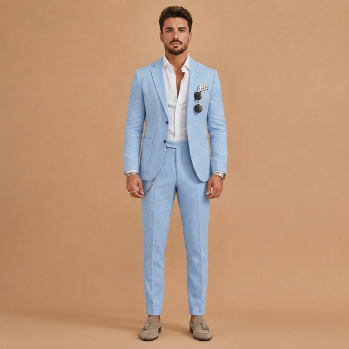 Afonso | Fato de Linho Duas Peças Homem Corte Slim Fit