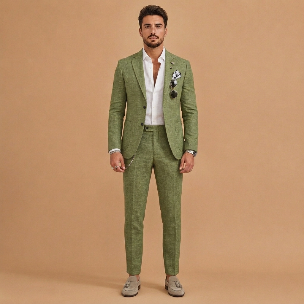 Afonso | Fato de Linho Duas Peças Homem Corte Slim Fit