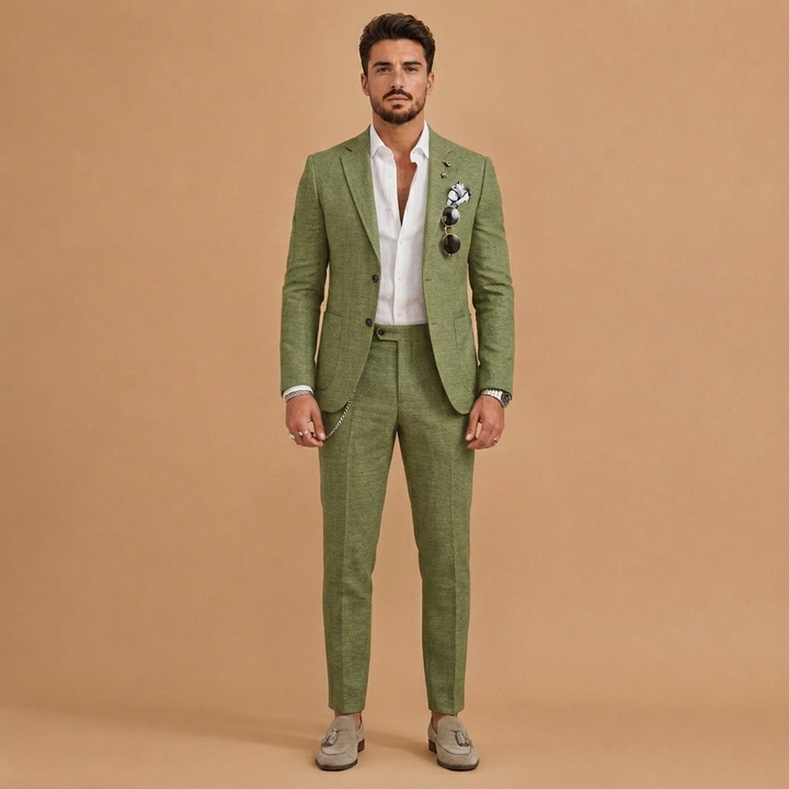 Afonso | Fato de Linho Duas Peças Homem Corte Slim Fit