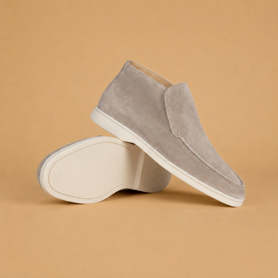 Afonso | Mocassins de Camurça Homem Sola Branca