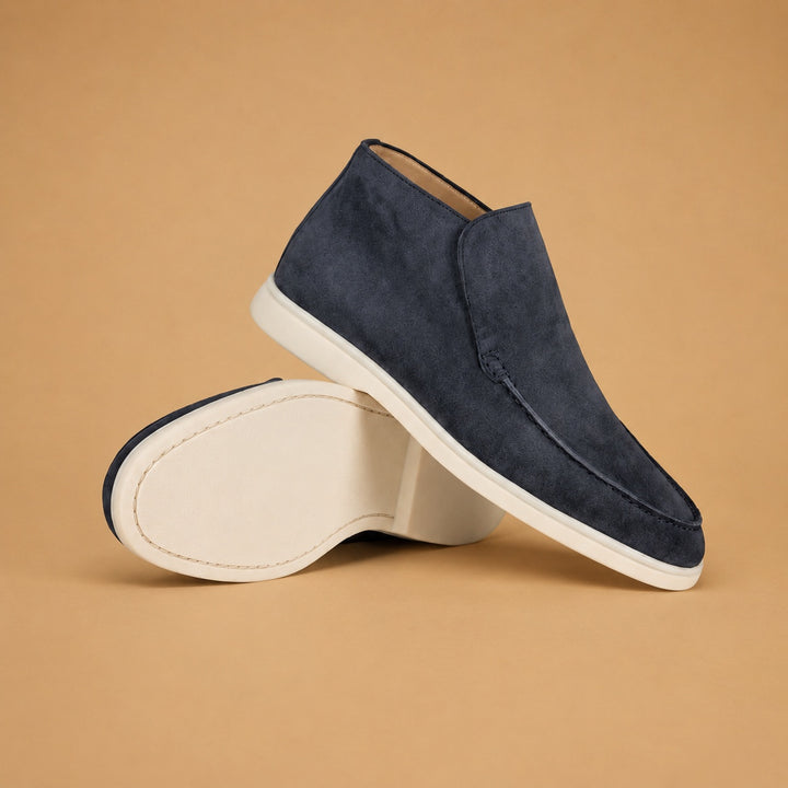 Afonso | Mocassins de Camurça Homem Sola Branca