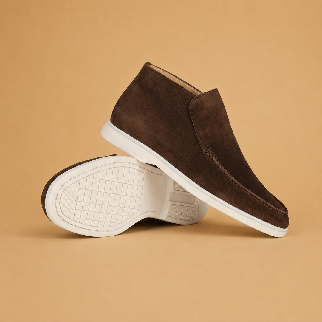 Afonso | Mocassins de Camurça Homem Sola Branca