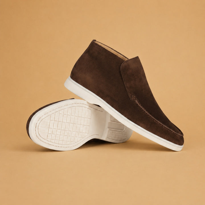 Afonso | Mocassins de Camurça Homem Sola Branca