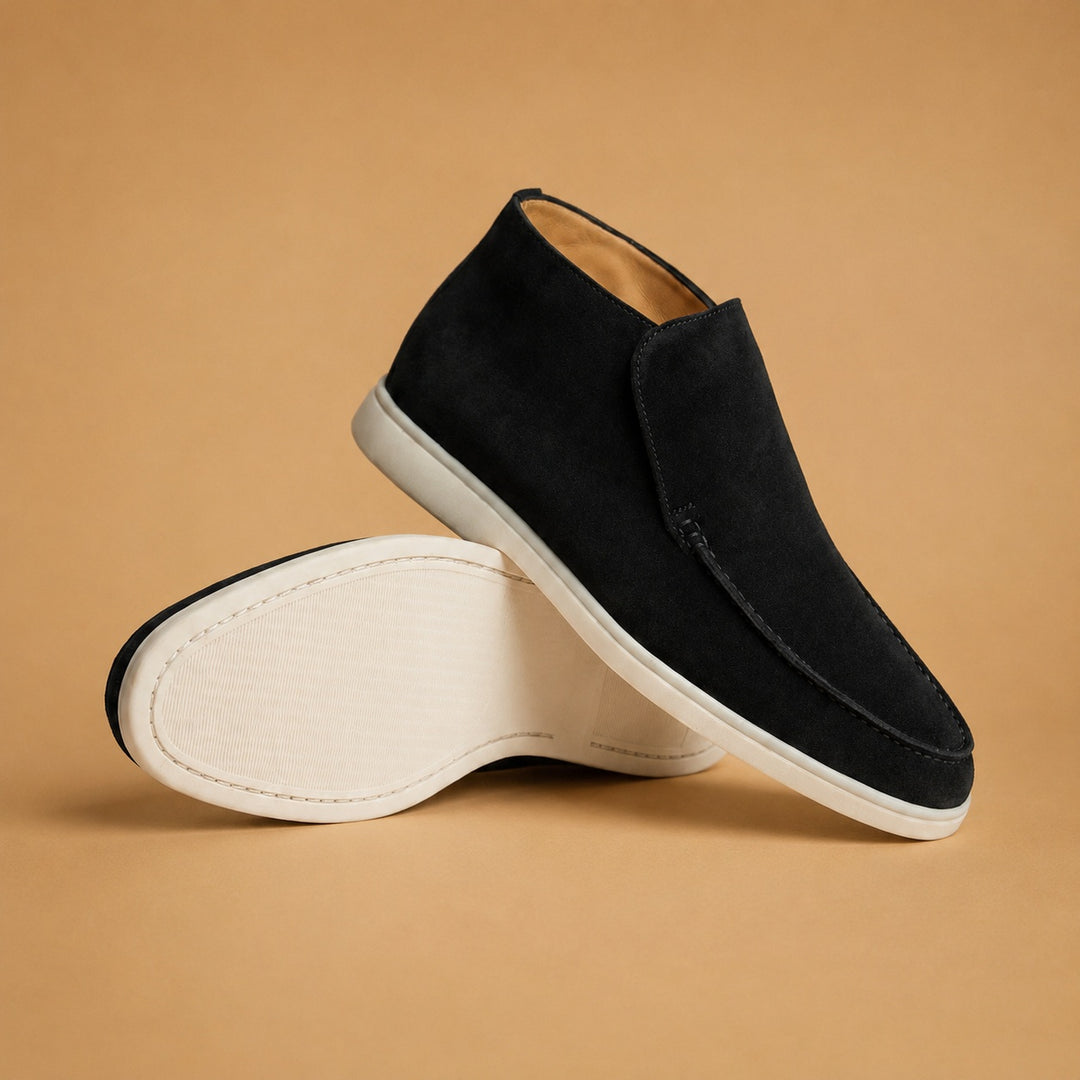 Afonso | Mocassins de Camurça Homem Sola Branca