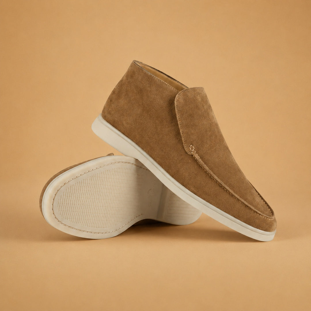 Afonso | Mocassins de Camurça Homem Sola Branca
