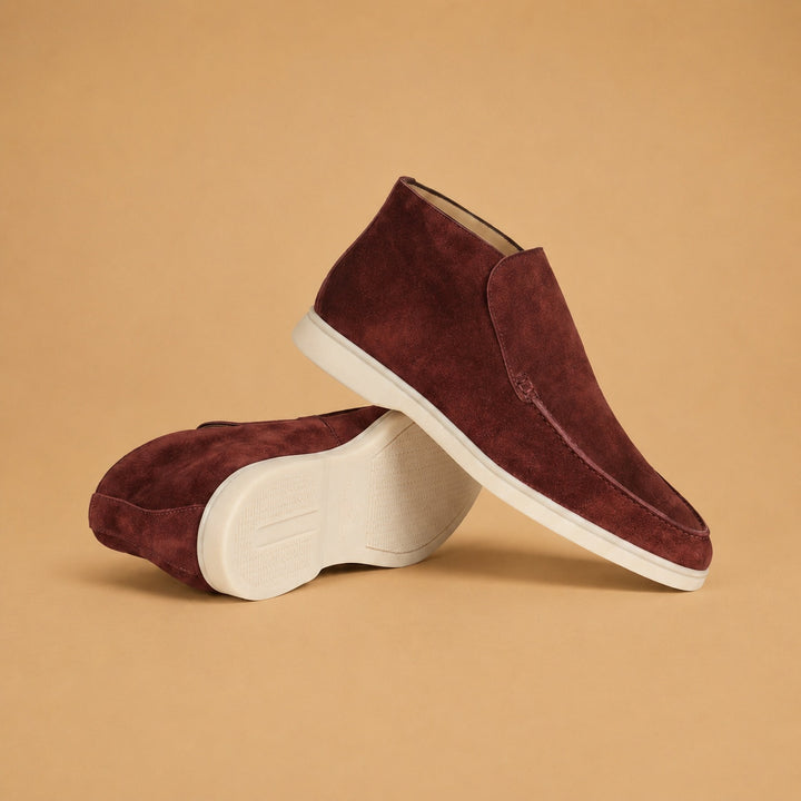 Afonso | Mocassins de Camurça Homem Sola Branca