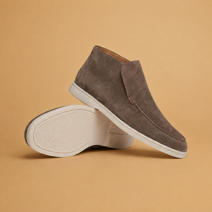 Afonso | Mocassins de Camurça Homem Sola Branca