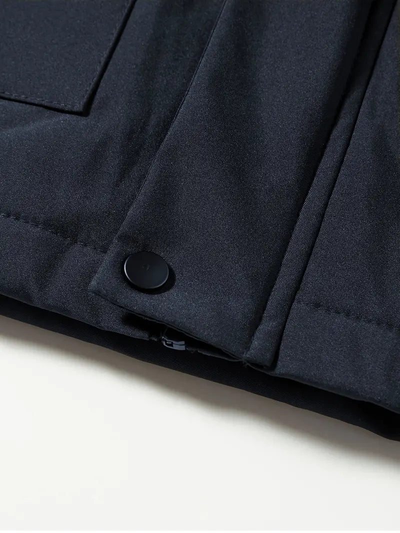 Afonso | Parka Impermeável Homem com Capuz Forro Polar