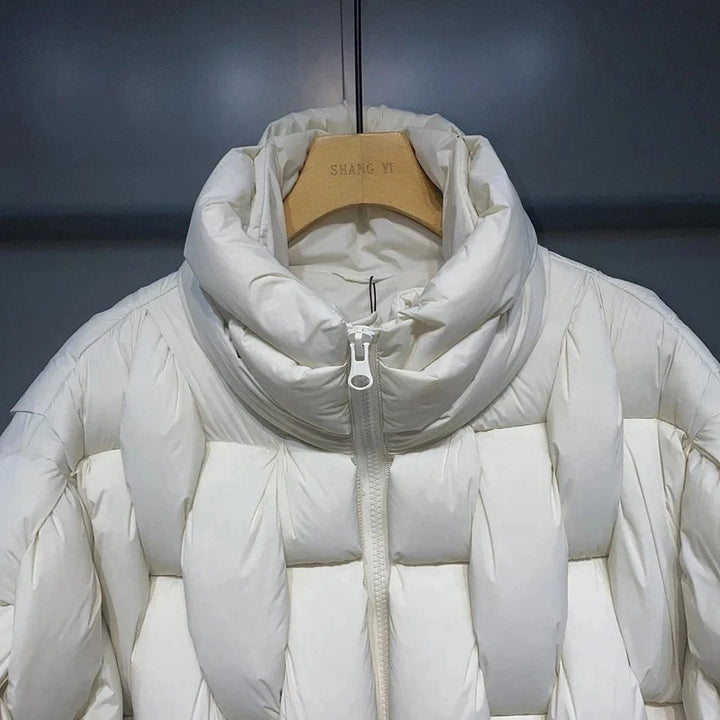 Alexandra | Puffer Jacket Acolchoado Oversized Mulher Gola Alta