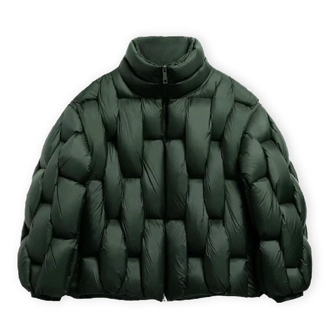 Alexandra | Puffer Jacket Acolchoado Oversized Mulher Gola Alta