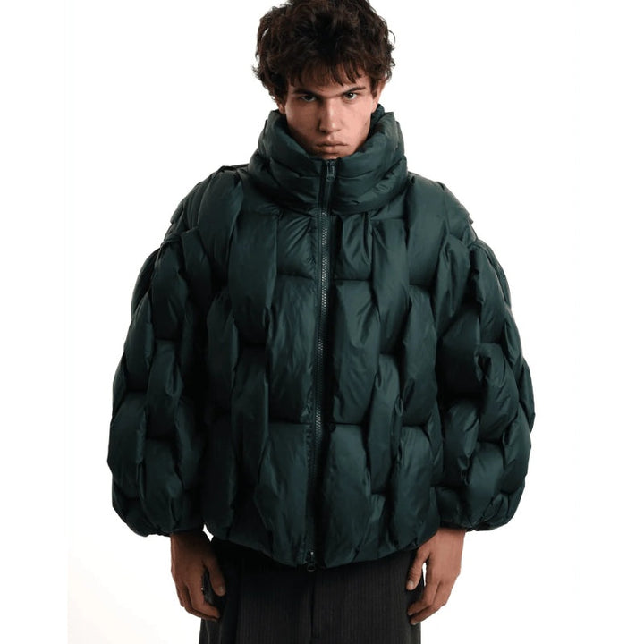 Alexandra | Puffer Jacket Acolchoado Oversized Mulher Gola Alta