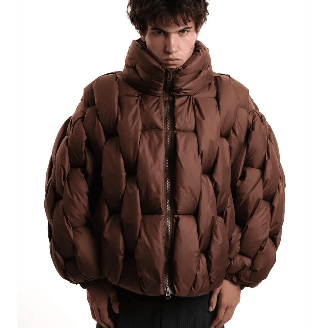 Alexandra | Puffer Jacket Acolchoado Oversized Mulher Gola Alta