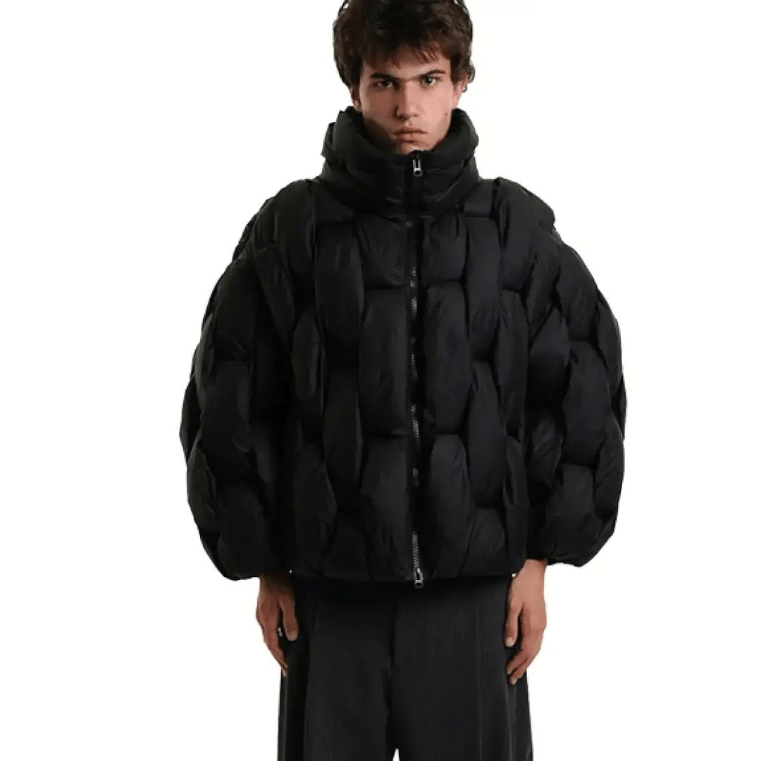 Alexandra | Puffer Jacket Acolchoado Oversized Mulher Gola Alta