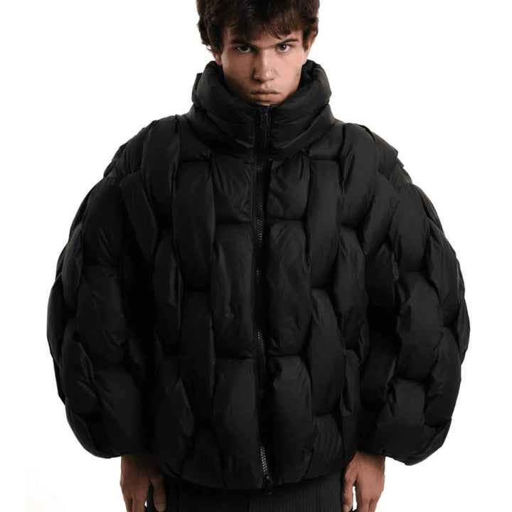 Alexandra | Puffer Jacket Acolchoado Oversized Mulher Gola Alta