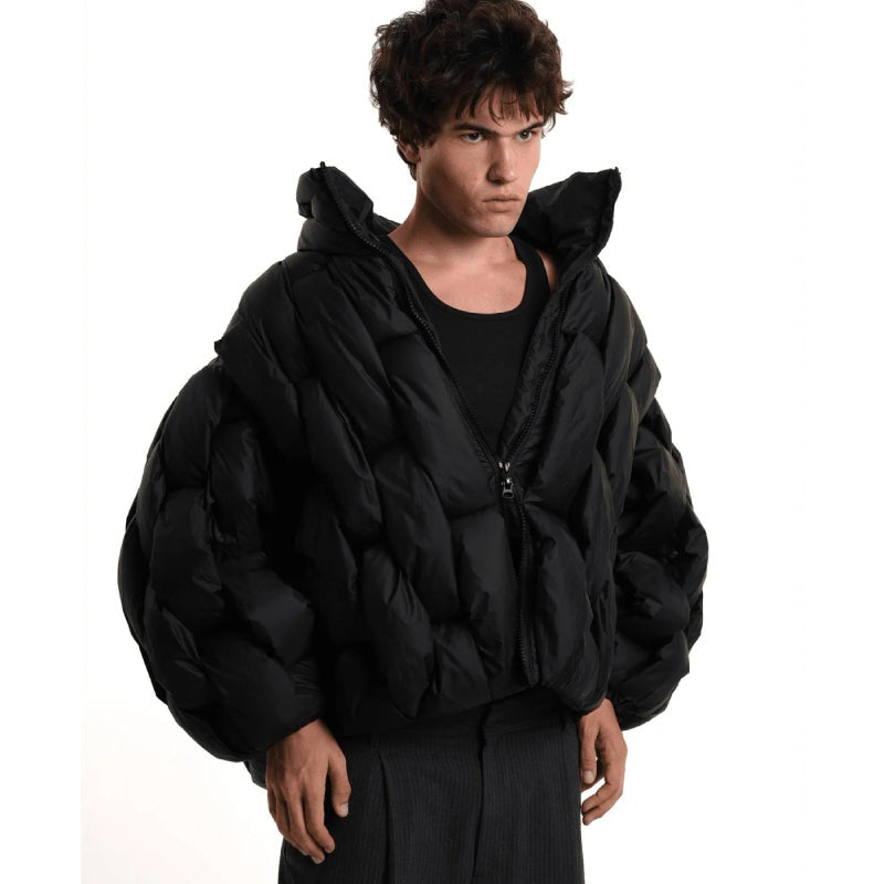 Alexandra | Puffer Jacket Acolchoado Oversized Mulher Gola Alta