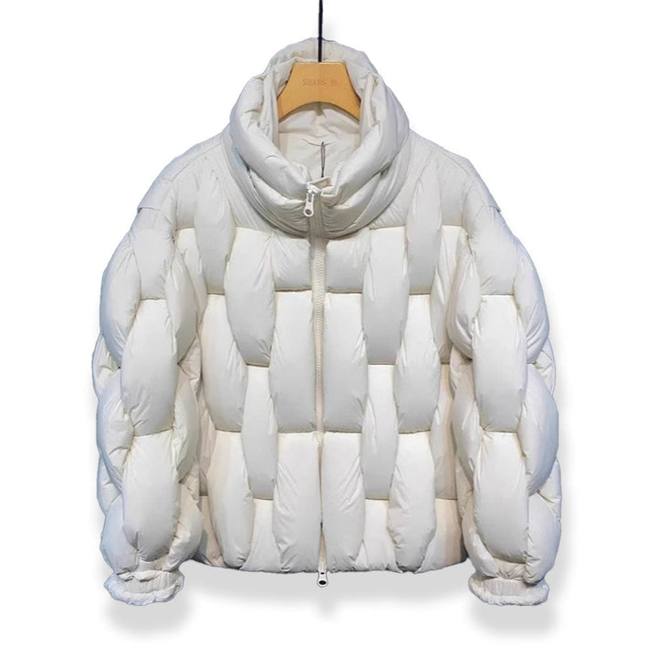 Alexandra | Puffer Jacket Acolchoado Oversized Mulher Gola Alta
