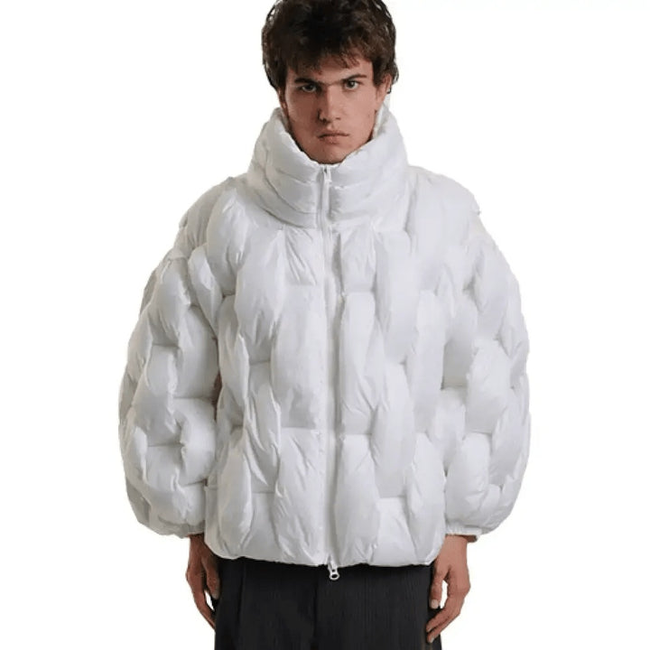 Alexandra | Puffer Jacket Acolchoado Oversized Mulher Gola Alta