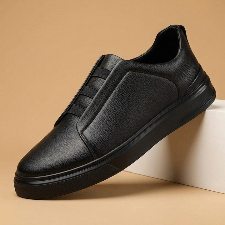 André | Sapatilhas Slip-On de Couro Homem Sem Cadarços