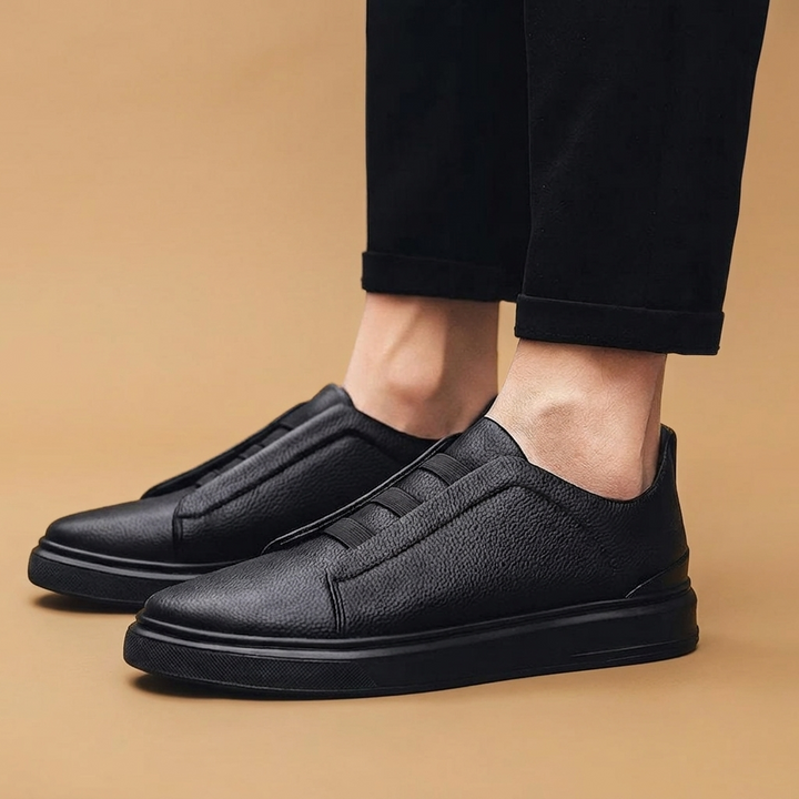 André | Sapatilhas Slip-On de Couro Homem Sem Cadarços