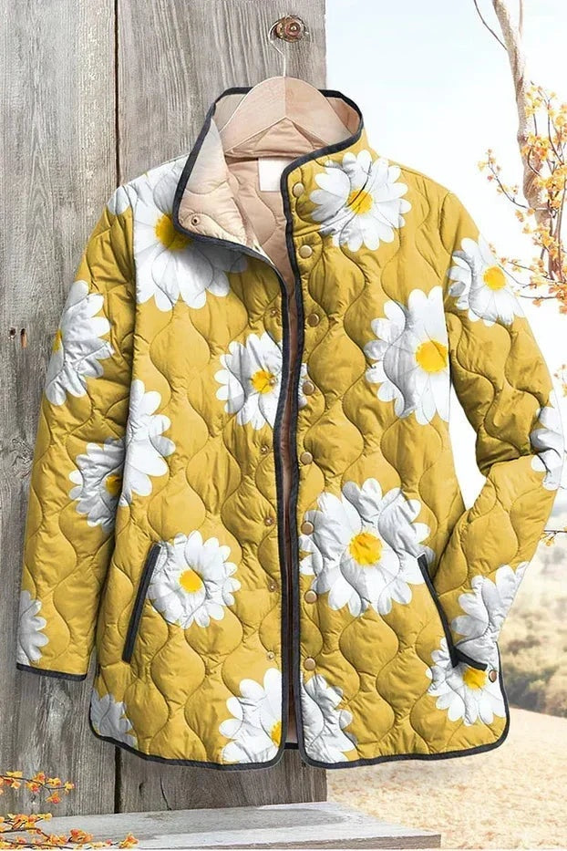Beatriz | Casaco Acolchoado Estampado Floral Mulher Patchwork