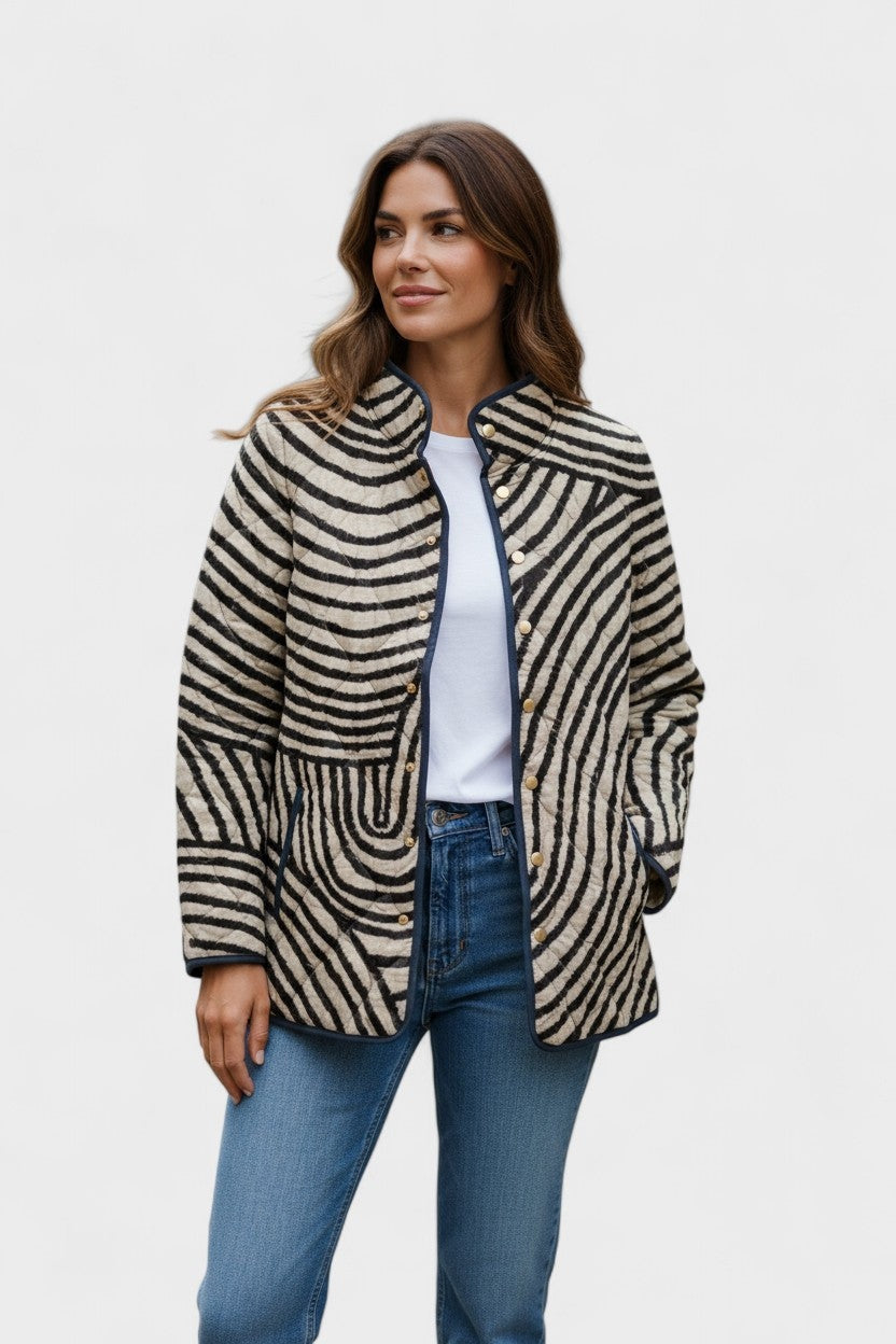 Beatriz | Casaco Acolchoado Estampado Floral Mulher Patchwork