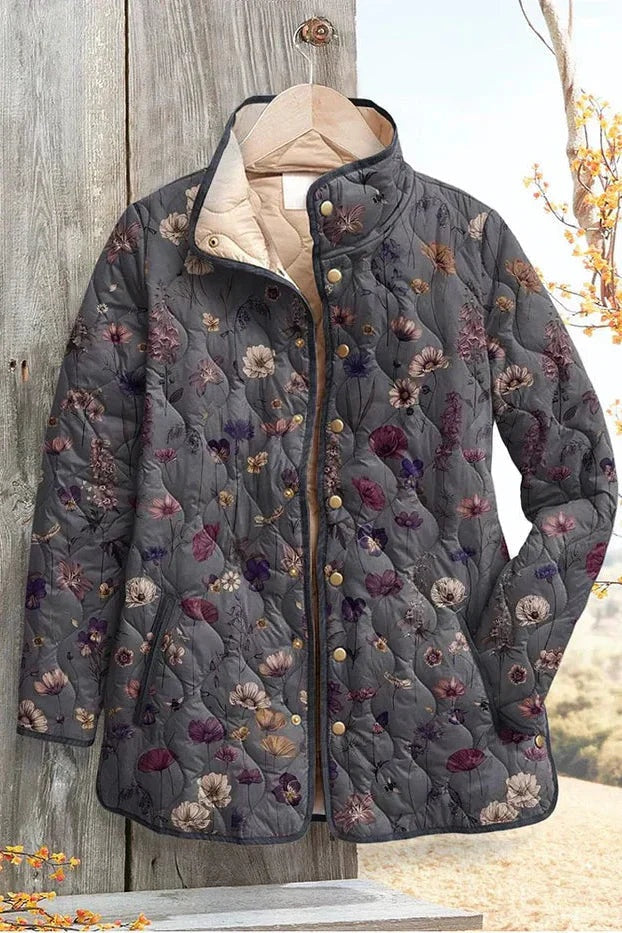 Beatriz | Casaco Acolchoado Estampado Floral Mulher Patchwork