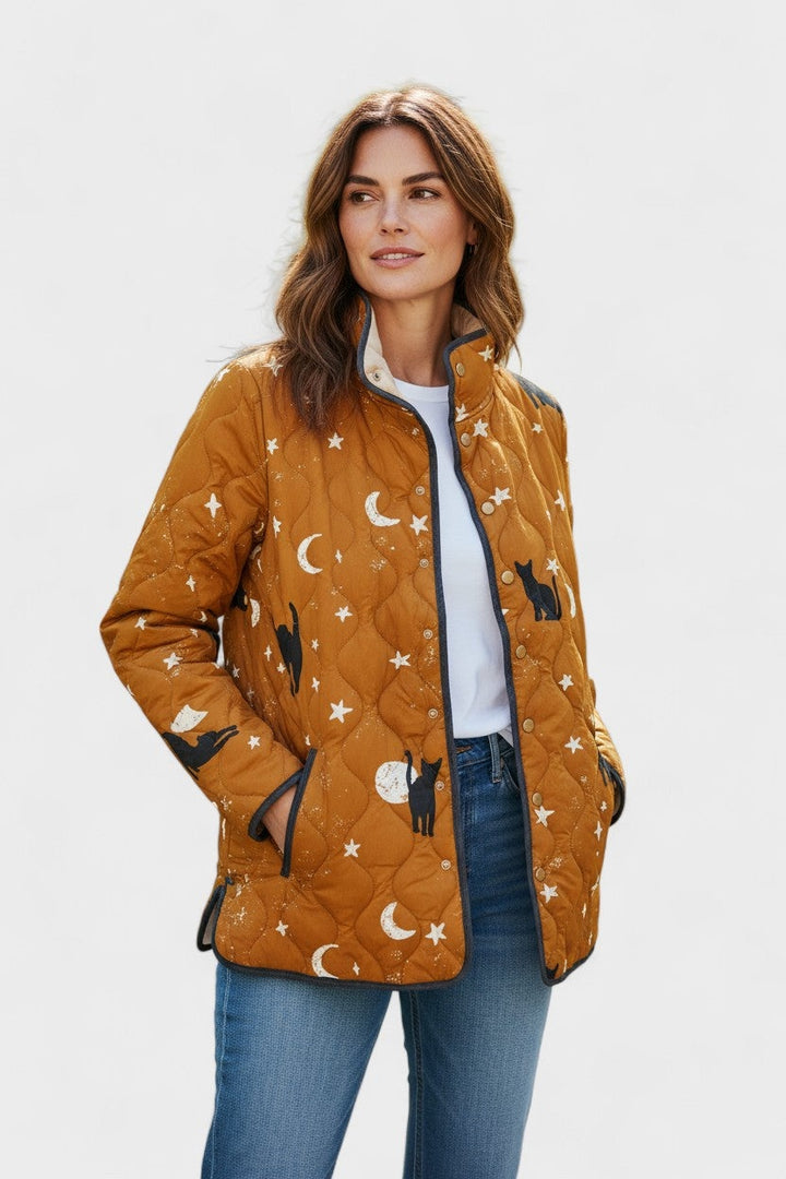 Beatriz | Casaco Acolchoado Estampado Floral Mulher Patchwork