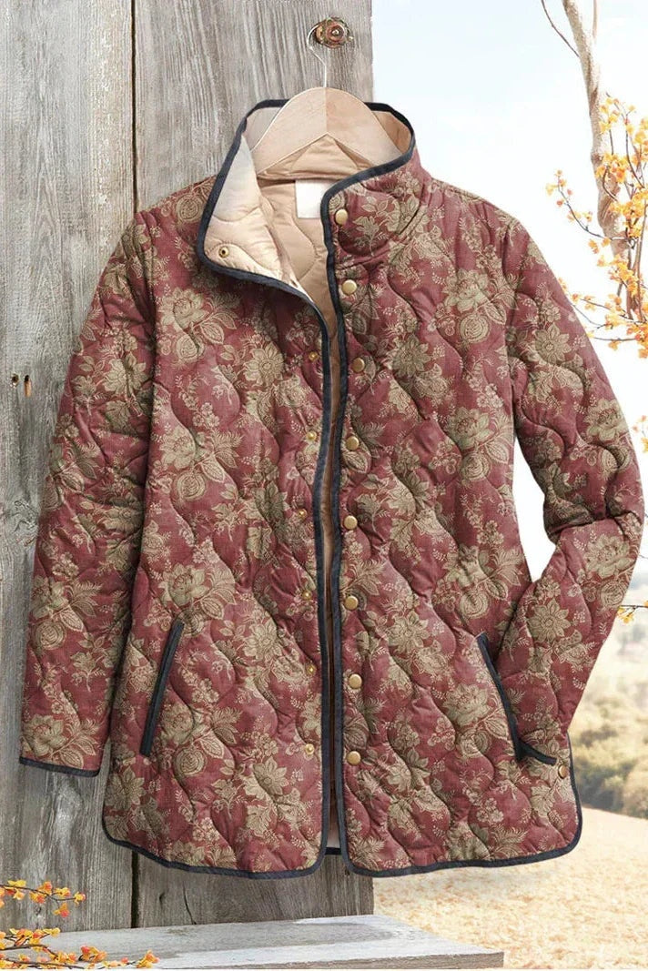 Beatriz | Casaco Acolchoado Estampado Floral Mulher Patchwork