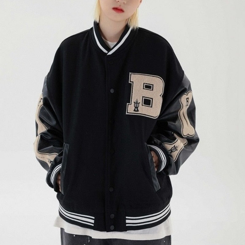 Beatriz | Varsity Jacket Mulher Bomber com Bordados
