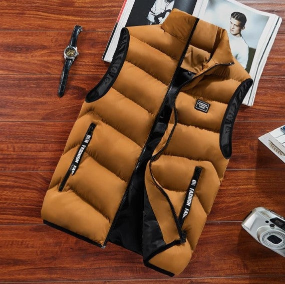 Bernardo | Colete Acolchoado Puffer Homem Gola Alta com Bolsos