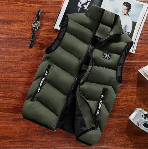 Bernardo | Colete Acolchoado Puffer Homem Gola Alta com Bolsos