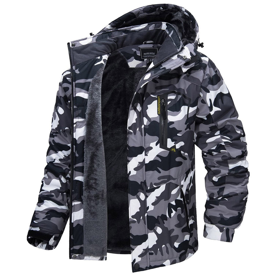 Bernardo | Parka Homem Impermeável Forrada Fleece com Capuz