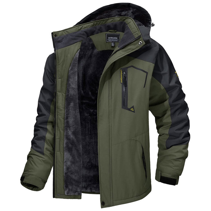 Bernardo | Parka Homem Impermeável Forrada Fleece com Capuz