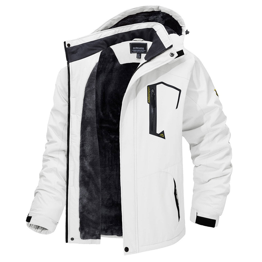 Bernardo | Parka Homem Impermeável Forrada Fleece com Capuz