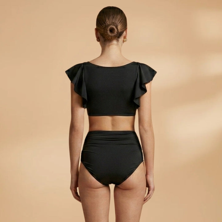 Alexandra | Bikini Cintura Alta Folhos Mulher Duas Peças
