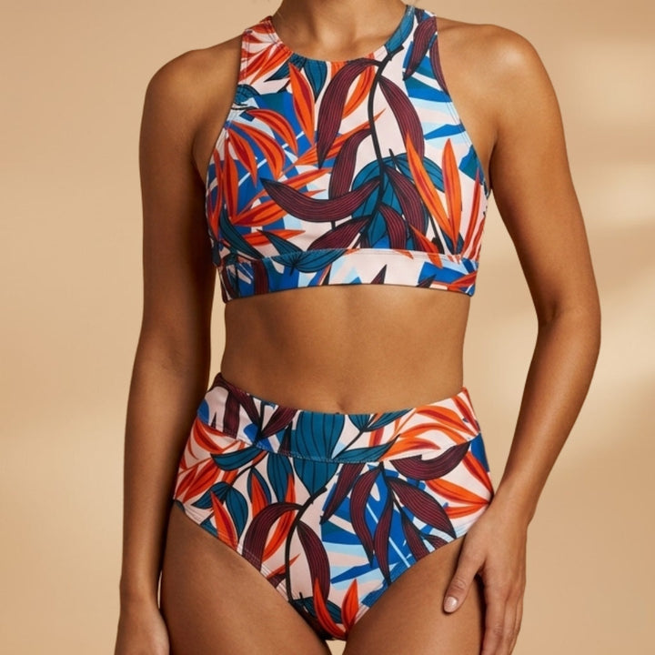 Joana | Bikini de Duas Peças Estampado Mulher Top Bustier