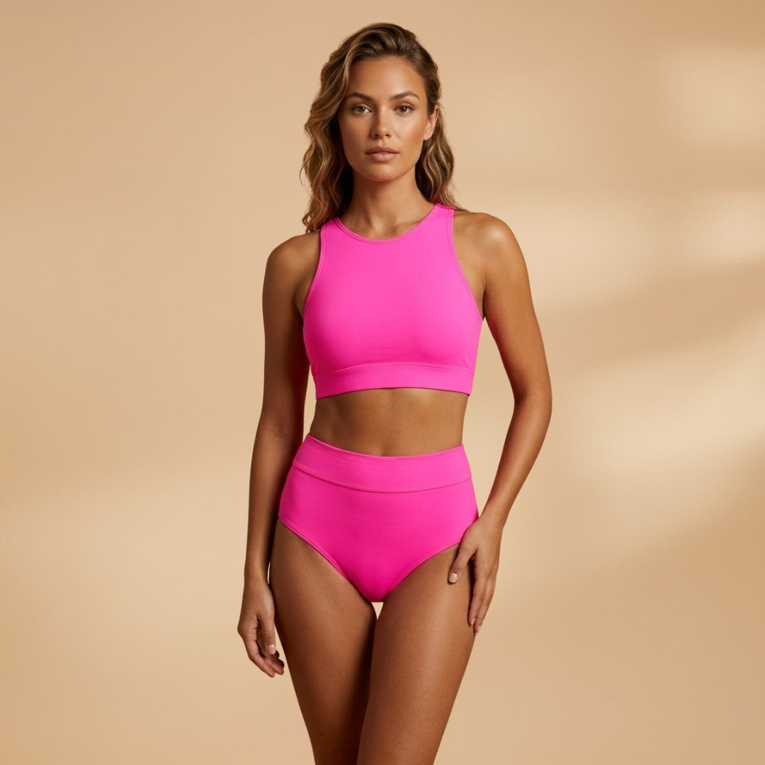 Joana | Bikini de Duas Peças Estampado Mulher Top Bustier