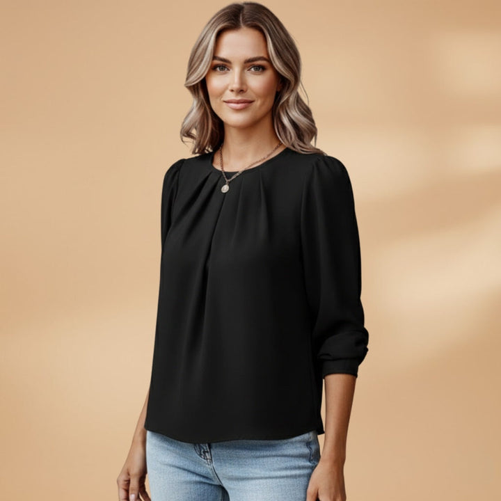 Joana | Blusa Mangas Bufantes Mulher Pregas