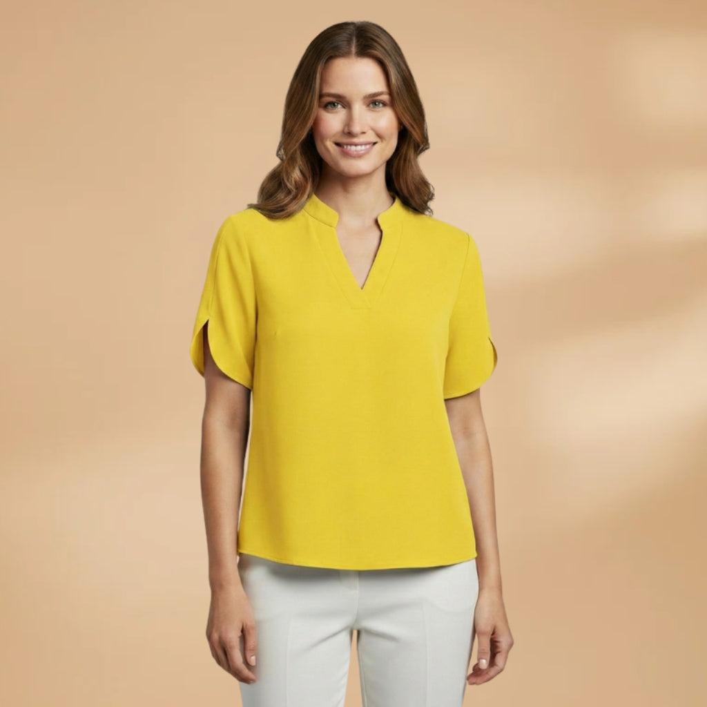 Blusa Polo Manga Curta Mulher Leve