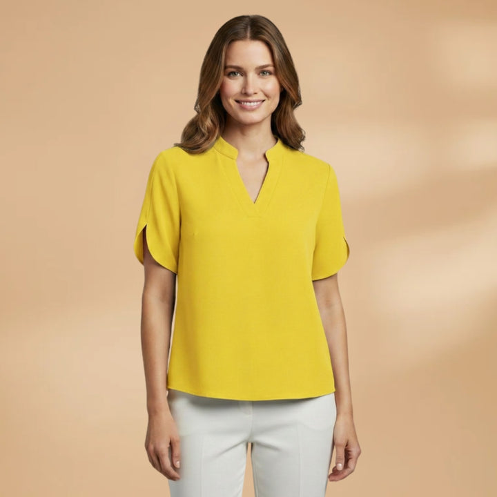 Blusa Polo Manga Curta Mulher Leve