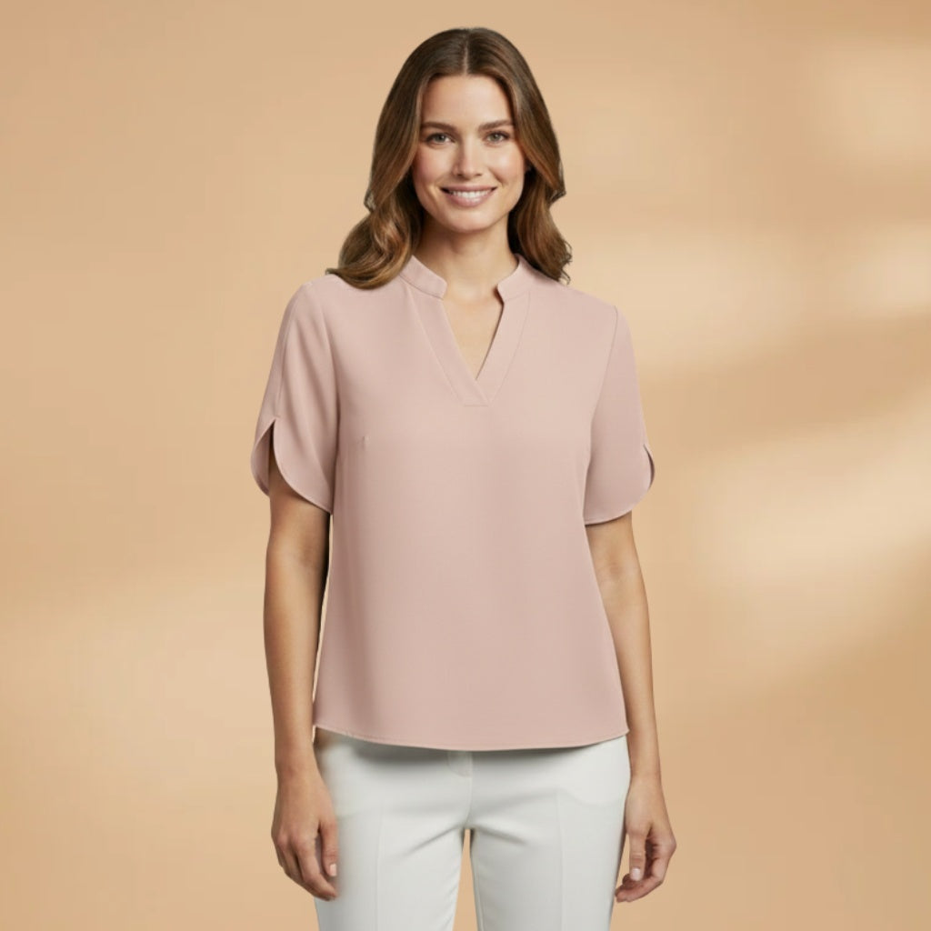 Vanessa | Blusa Polo Manga Curta Mulher Leve