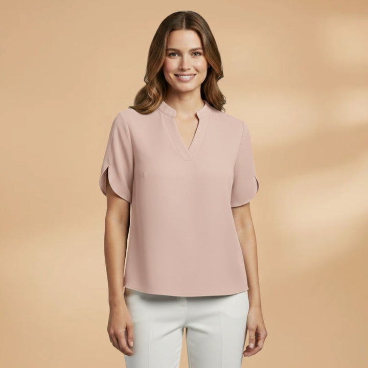 Vanessa | Blusa Polo Manga Curta Mulher Leve