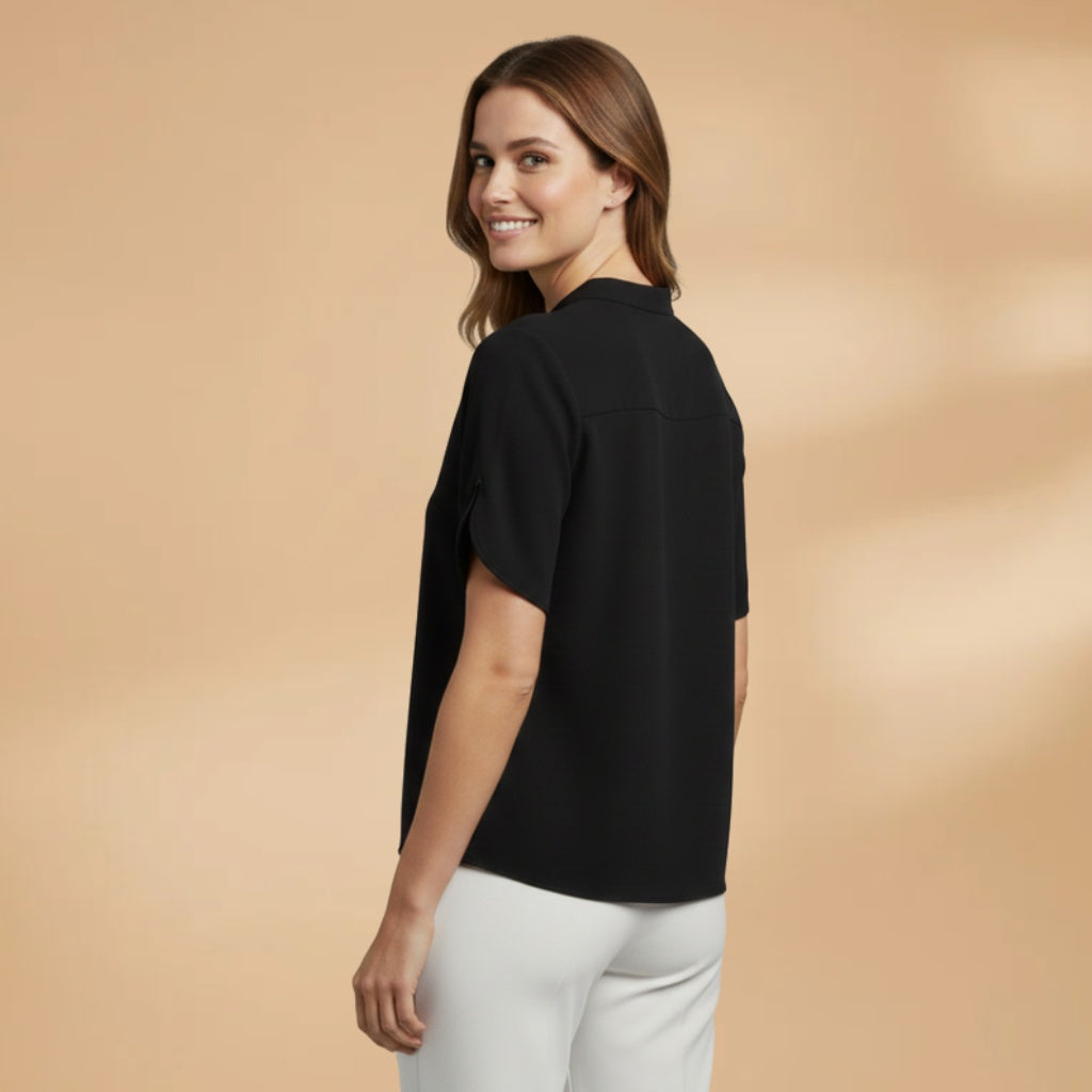 Blusa Polo Manga Curta Mulher Leve