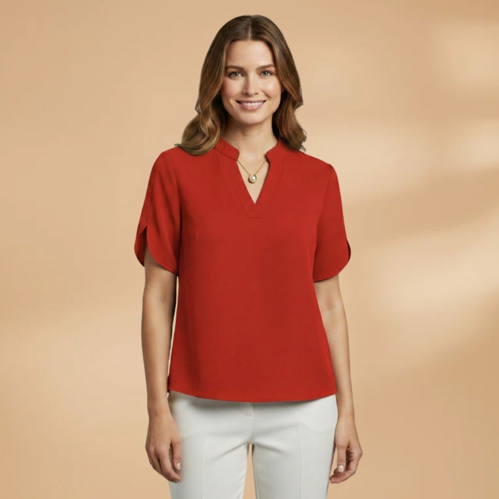 Vanessa | Blusa Polo Manga Curta Mulher Leve