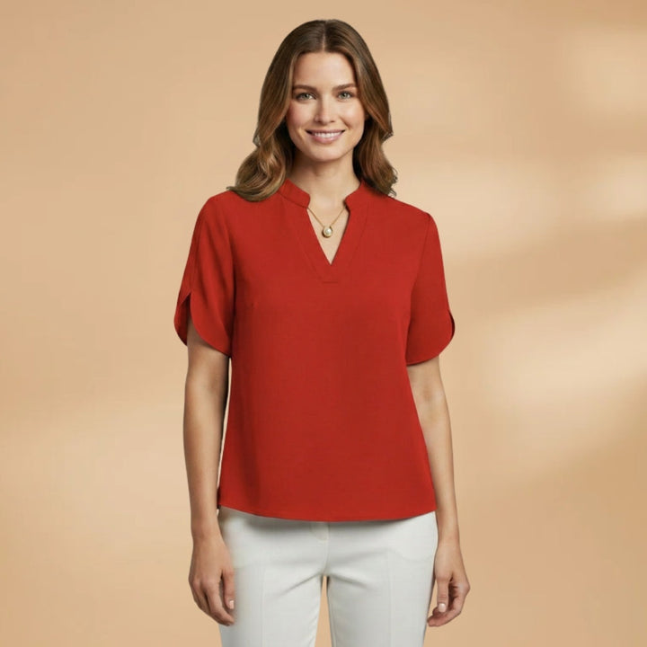 Vanessa | Blusa Polo Manga Curta Mulher Leve