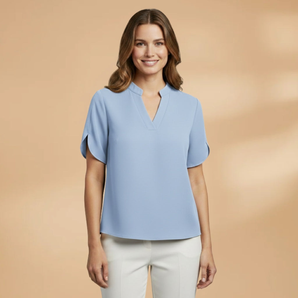Vanessa | Blusa Polo Manga Curta Mulher Leve
